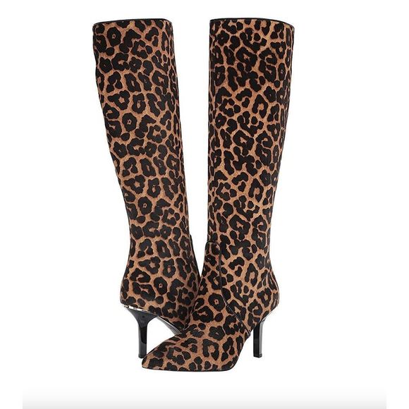 Michael Kors Katerina Cheetah Calf Hair Heel Boots - Picture 1 of 11